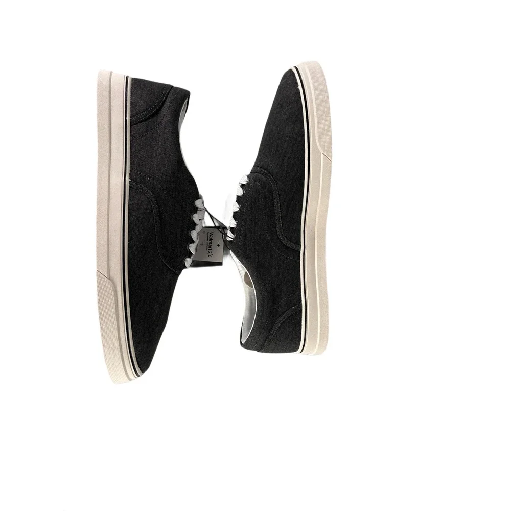 Chaps Mens‎ Canvas Lace Up simple versatile Shoes Size 13 M Charcoal Grey
